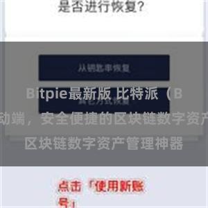 Bitpie最新版 比特派（Bitpie）移动端，安全便捷的区块链数字资产管理神器