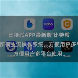 比特派APP最新版 比特派系统支持所有主流操作系统，方便用户多平台使用。