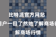 比特派官方网站  让用户一目了然地了解商场行情