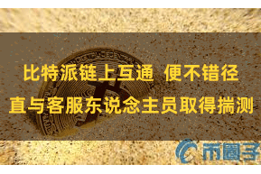 比特派链上互通  便不错径直与客服东说念主员取得揣测